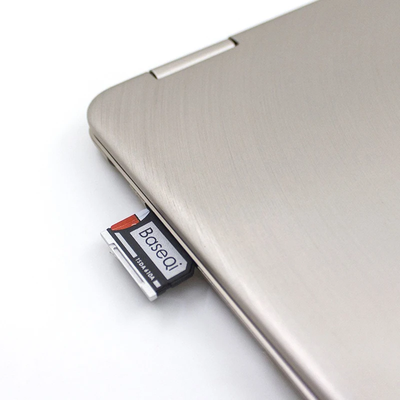 Imagem -03 - Baseqi para Asus Zenbook Aleta Ux360ca Alumínio Minidrive Micro Adaptador de Cartão sd 24x16 mm