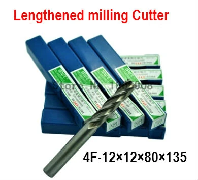 Free delivery 4 slot 2PCS M12.0 high speed steel straight shank vertical milling cutter milling cutter of end milling cutter