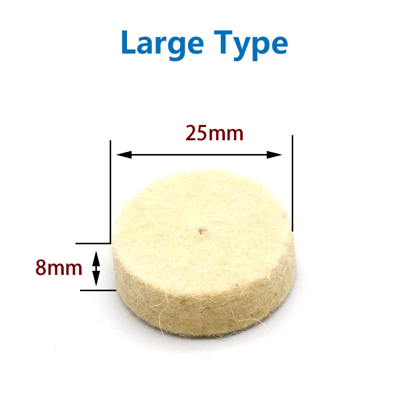 10pcs Polishing Buffing Round Wheel Pad Wool Felt + 1 Rod 3.2mm Shank Metal Surface For Dremel Rotary Tools Accessories