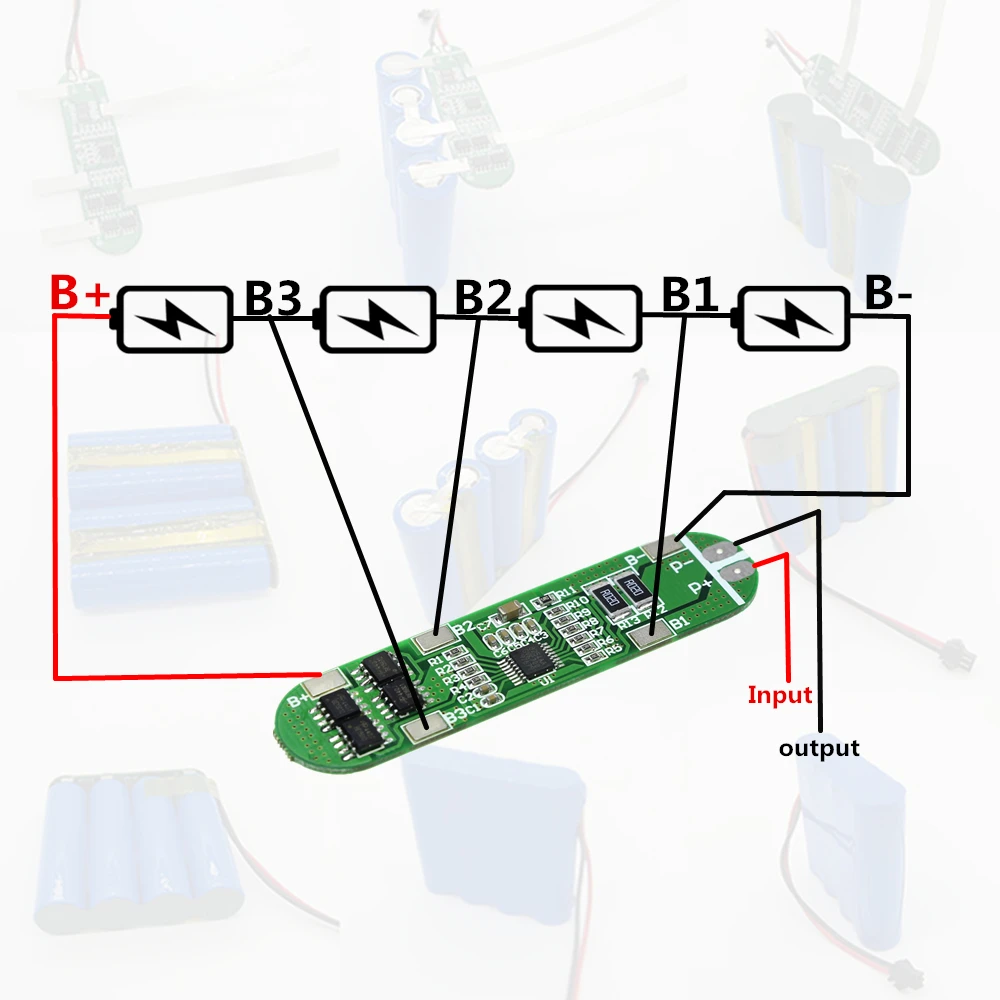 4S 6A 16v Li-ion Lithium Battery 18650 BMS PCM Battery Protection Board Bms Pcm For Li-ion Lipo Battery Cell Pack