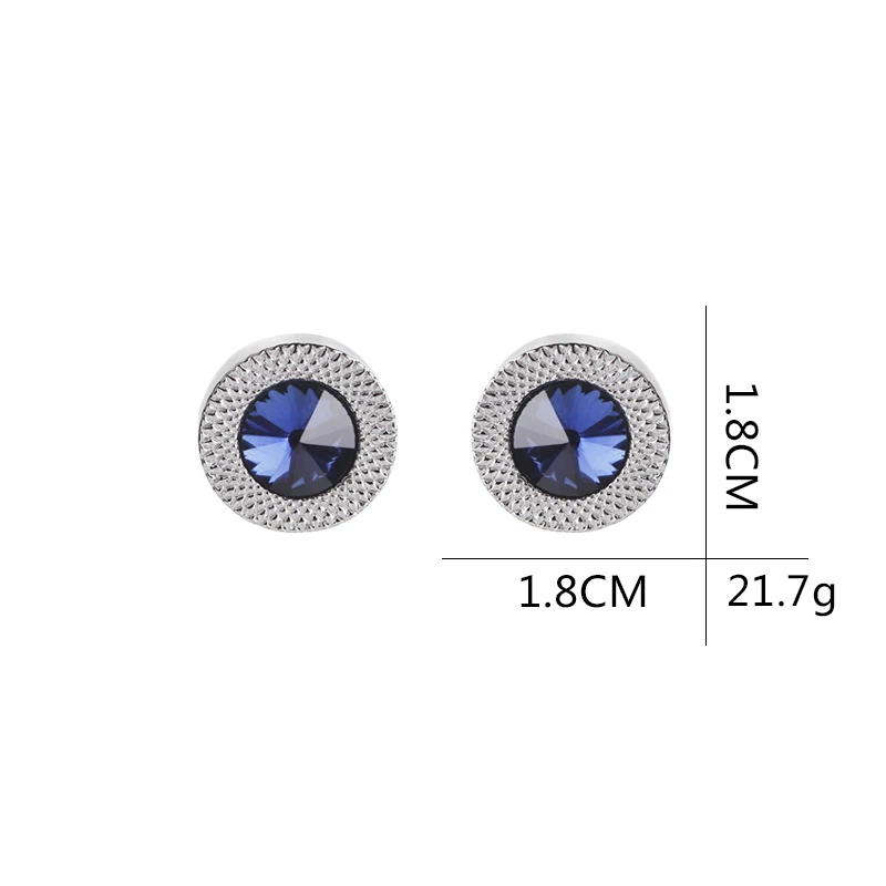 Blue Green Crystal Cone Cufflinks Men Classic Brand Prismatic Cuff Button Designer High Quality Men\'s Shirt Taper Cuff Links