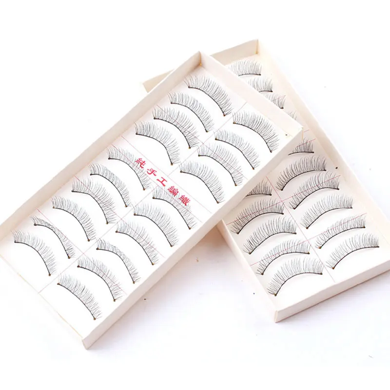 10 Pairs Handmade Natural Eyelashes Popular Soft Natural Long False Lashes Beauty Makeup