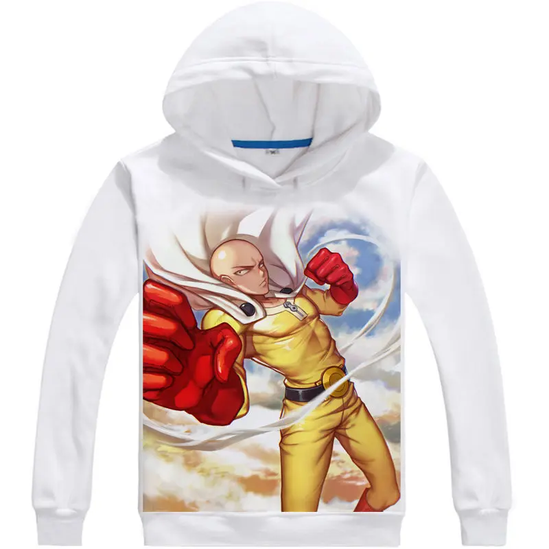 One-Punch Man Wanpanman Hoodie Anime Saitama Caped Baldy Cosplay white hoodies Cute Sweatshirts Japanese Cartoon Fans