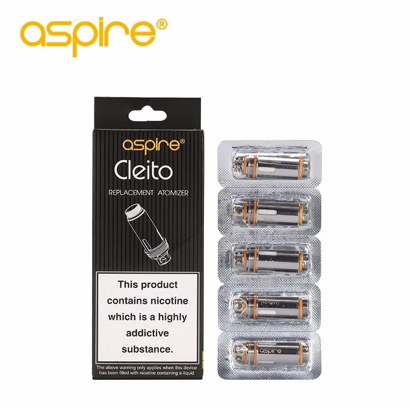 5pcs/Lot Electronic Cigarette Aspire Cleito Coil 0.2ohm 0.4ohm 0.27ohm SS316L Wire 0.4ohm TC Vape Atomizer Replacement Head