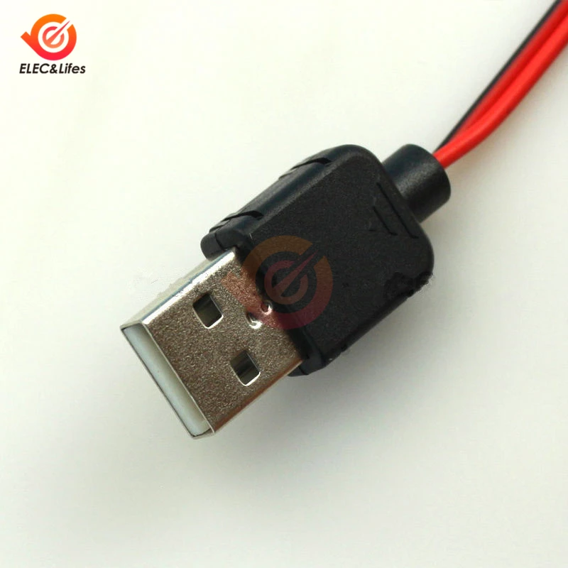 60CM Alligator Test Cilp Auf USB Stecker Adapter Krokodil Test Clamp Clip Power Kabel
