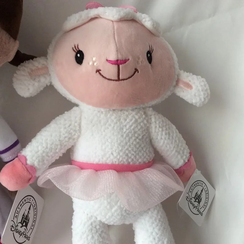 Gratis Verzending Originele Doc Mcstuffins Pluchen Speelgoed 32Cm Dottie Meisje En 27Cm Lambie Schapen Zachte Baby Pop Voor kids Gift