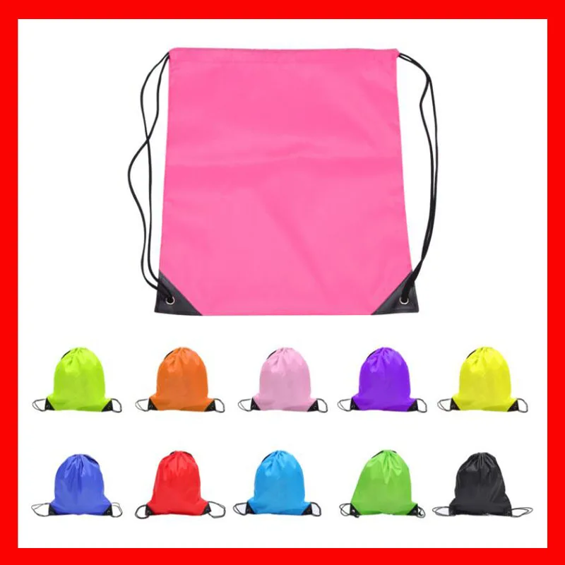 

(100pcs/lot) size 35x40cm Wholesale 210D polyester drawstring backpack