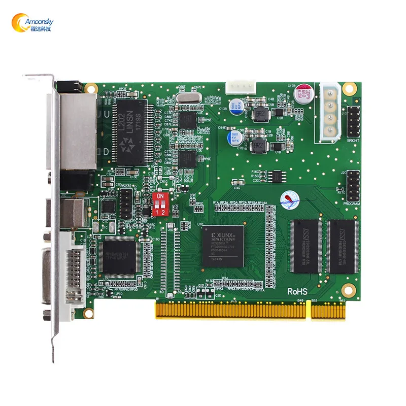 شاشة ليد لوحة تحكم صندوق إرسال ، بالألوان الكاملة ، مرسل فيديو لشاشة وحدة ليد مع بطاقة إرسال TS802D ، TS852 ،