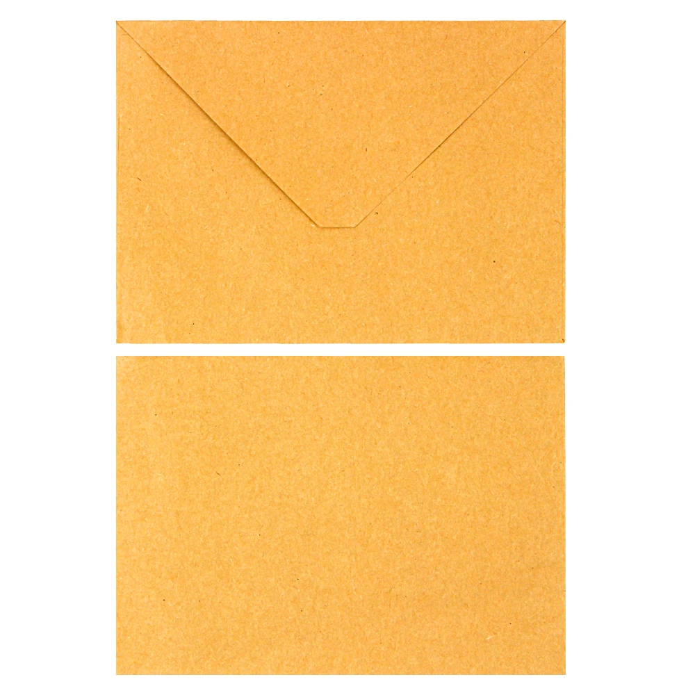 50Pcs/Lot Classical Brown Kraft Blank Mini Paper Window Envelopes Wedding Invitation Envelope Gift Envelope