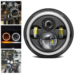 Motorcycle Halo 7Inch LED Headlight For Kawasaki Vulcan VN 500 750 800 900 1600 1700 1500 For 93-08 Ducati Monster 1000 600