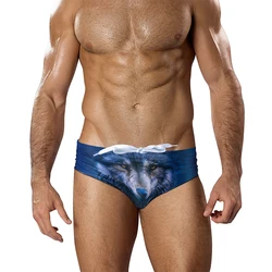 2019 Swimwear Men Summer Mens Swim Briefs Sexy Beach Trunks Surfing Shorts Swimsuit Bathing Swimming Suit Male Beachwear Printed