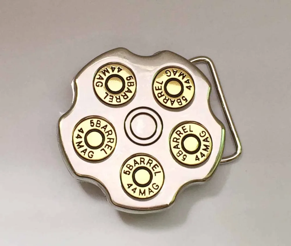 5BARREL 44MAG Bullet Spinner Belt Buckle