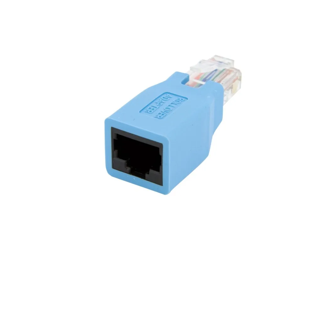 1:8 odwrotne połączenie ROLLOVER konsola Rollover Adapter dla RJ45 kabel Ethernet M/F