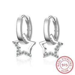 Pendientes de aro de Plata de Ley 925 auténtica para mujer, joyería pequeña criolla, bouclé D'oreille