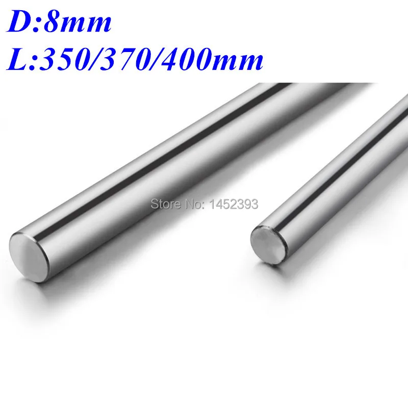 6 pcs 350/370/400mm Reprap Wilson TS 3D Printer OD 8mm smooth rods,Linear Shaft Optical Axis chrome plated