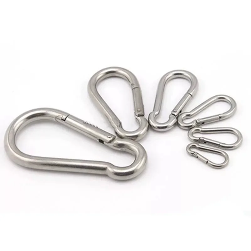 

1pcs M4 M5 M6M7Lock buckle button insurance buckles stainless steel nut spring knots carabiner chain connecting knot with mother