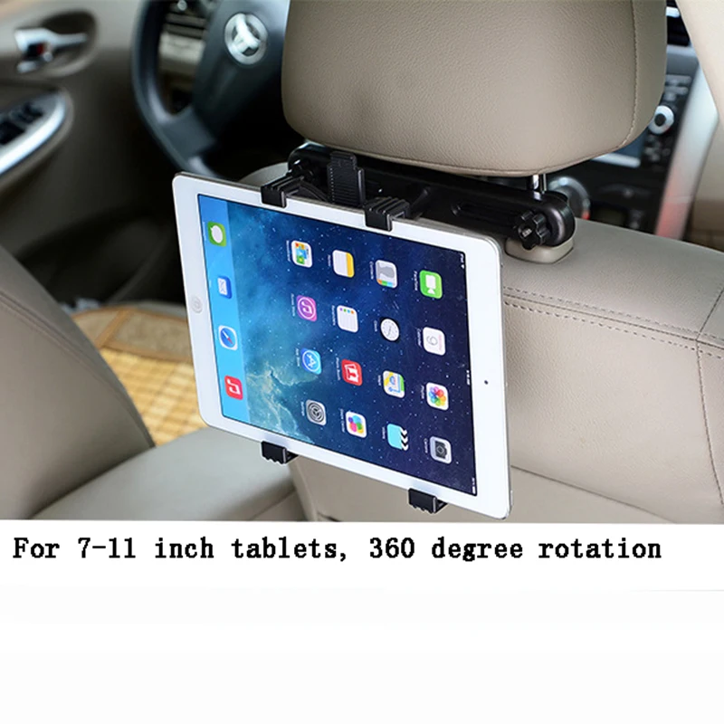 Tablet Stand Mount Holder 360 Rotation Adjustable Bracket Car Back Seat Headrest Seat Navigation Bracket Support for iPad iPhone