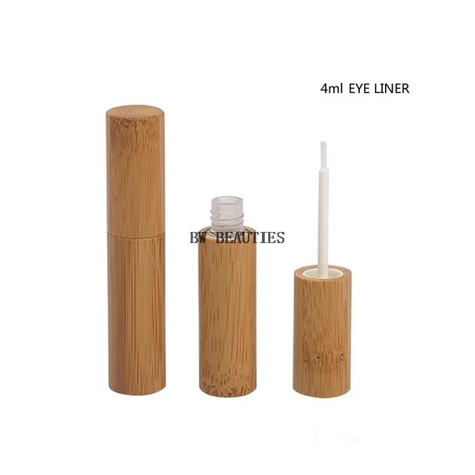 500pcs/lot 4ml high quality Handmade bamboo eyeliner tube cosmetics DIY Natural bamboo packaging empty bottle Refillable Bottles