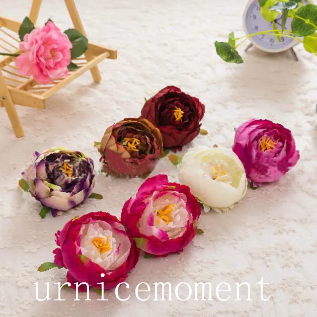 

8 Colors--100PCS artificial peony flower heads silk decor flower DIY Road led wedding flower Bouquet hotel background wall decor
