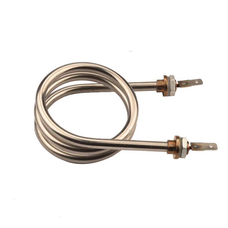 700W Electroplating Round Water Boil 3 Coil Stainless Steel Heater - Hexagon Head Screw Heating Element for Steaming Charter