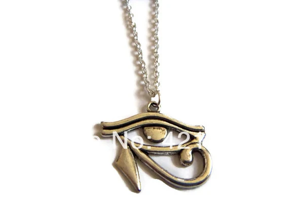 Egyptian Necklace, Eye of Horus, Egyptian Jewelry, Hieroglyph Charm Pendant