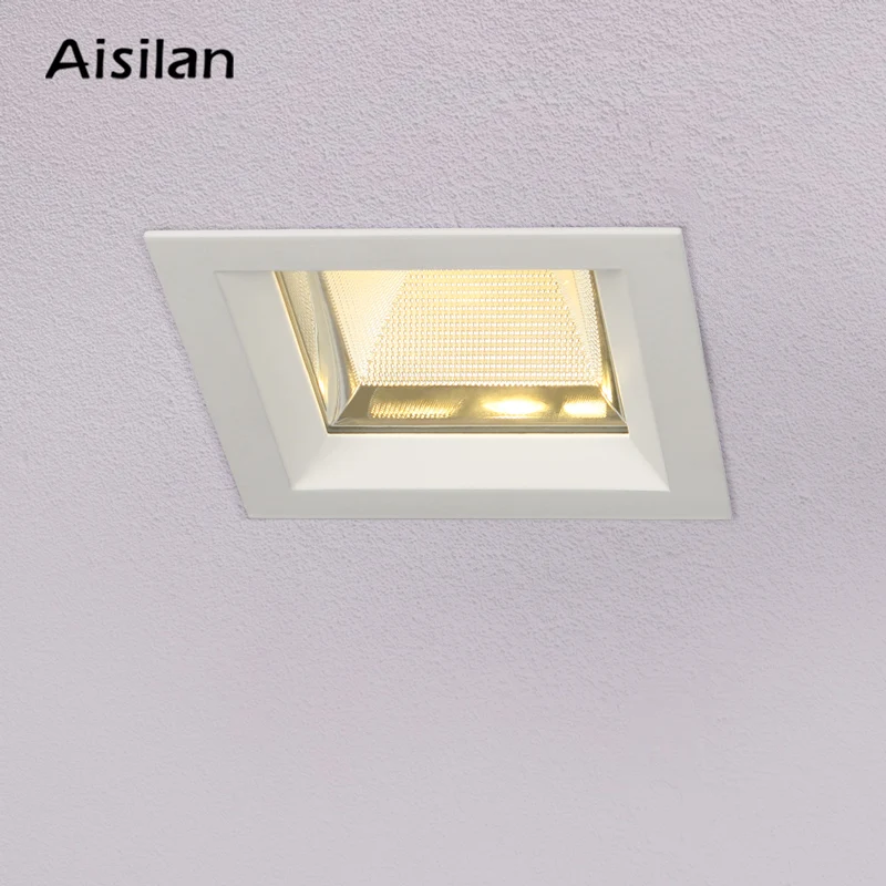 

Aisilan Waterproof LED Downlight Kitchen Bathroom Spotlight Square Aluminum Ceiling LAMP CREE Chip CRI 93