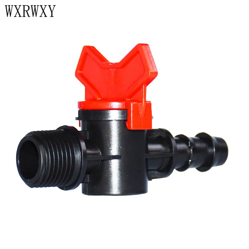 

Wxrwxy Irrigation Valve Male 1/2 To The 1/2 Hose Barbed Connector Garden Tap Cranes 16 mm Hose Water-Valve 20 Pcs