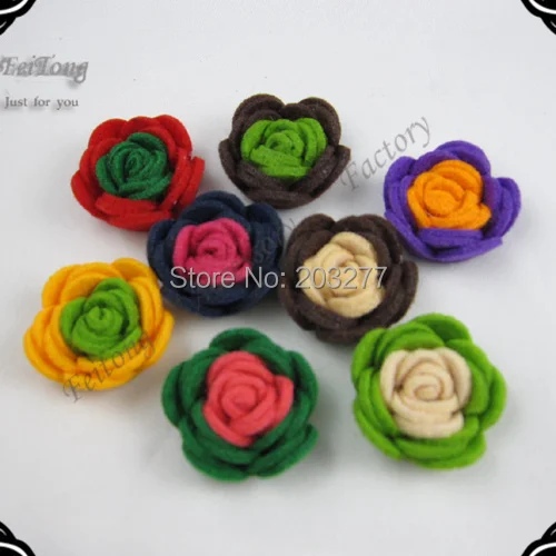 Men 3CM  Non-woven flowers felt flower with clutch pin 20pcs/lot  Free shipping