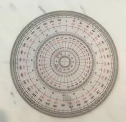 Gema de grabado de joyería, herramienta afilada pintada a mano, instrumento de círculo completo, transportador de 360 grados, 12 cm de diámetro