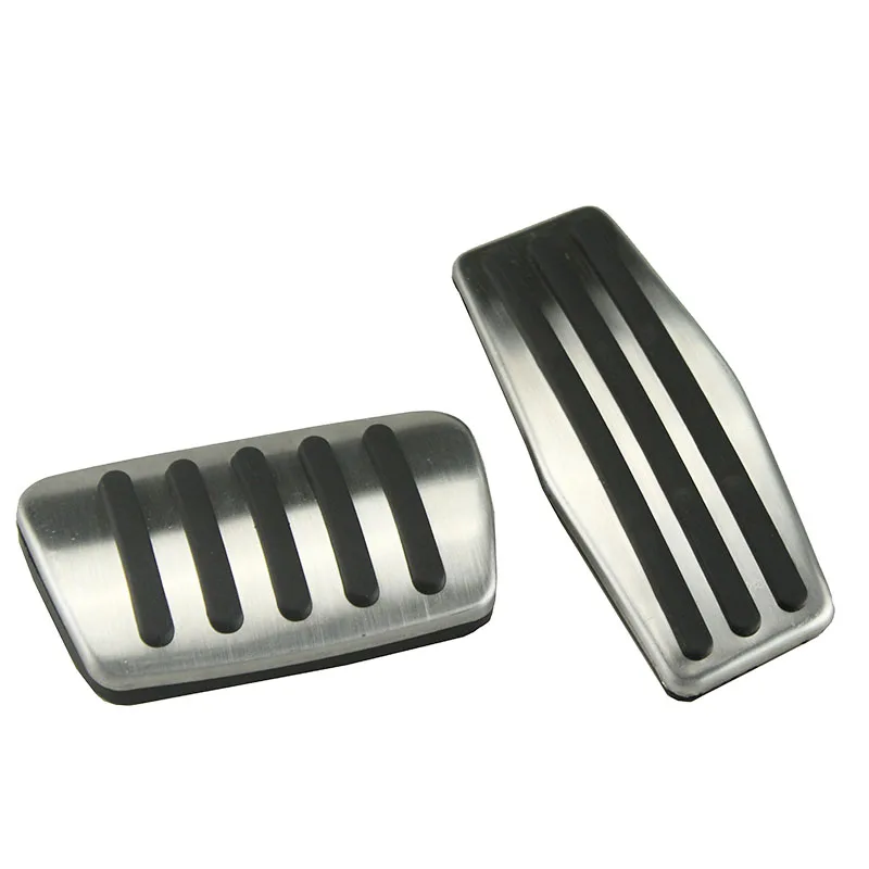 

Stainless Steel Pedals Fuel Brake Silver Accelerator Pedal for Cadillac XTS AT non slip pedal plate pads Stickers Styling LHD