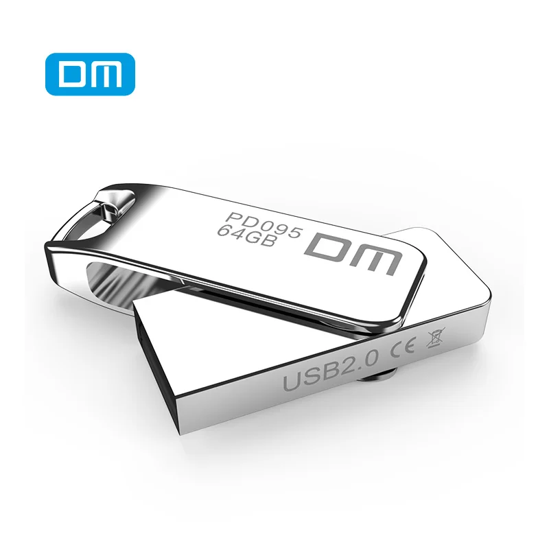 DM PD095 USB 플래시 드라이브 32 기가 바이트 풀 메탈 Pendrive 마이크로 메모리 스틱 64 기가 바이트 실제 용량 16 기가 바이트 실버 U 디스크