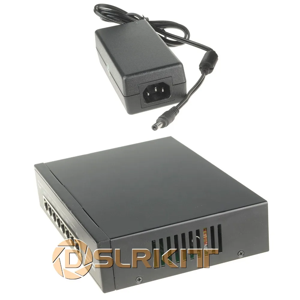 ALLE Gigabit 12V 96W 8 Ports 7 PoE Injektor Power Over Ethernet Switch 4,5 +/7,8-