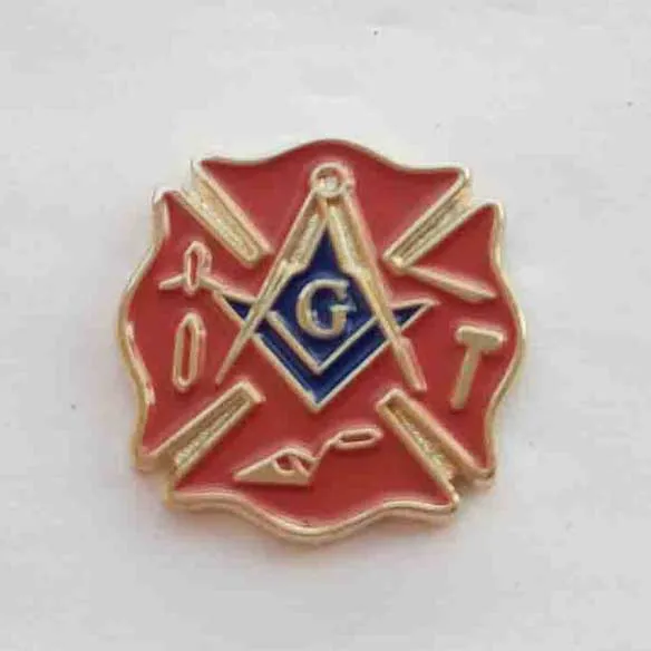 M226 Custom lapel pin Wholesale 100pcs Masonic Lodge Fireman Fire Service First Responder Lapel Pin