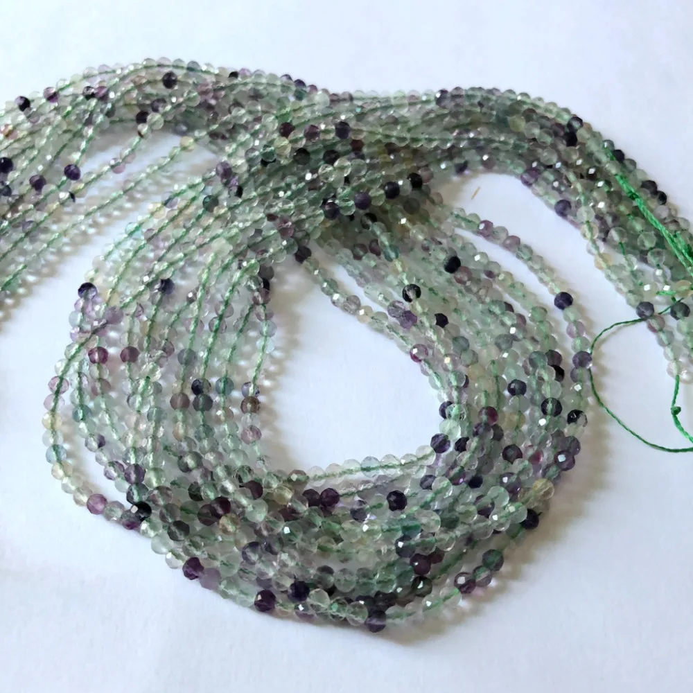 

Wholesale 1String of 15.5" Rianbow Fluorite Faceted Beads 2mm 3mm 4mm Specer Beads, Gem stone Tiny Beads Seed Beads
