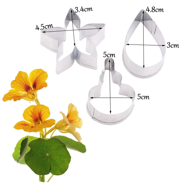 Nasturtium Petal Veiners Silicone Molds Fondant Sugarcraft Gumpaste Clay Water Paper Cake Decorating Tools CS338