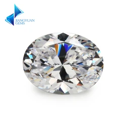 Size 2x3~13x18mm Oval Shape  5A White CZ Stone Zircon Synthetic Gems Cubic Zirconia For Jewelry