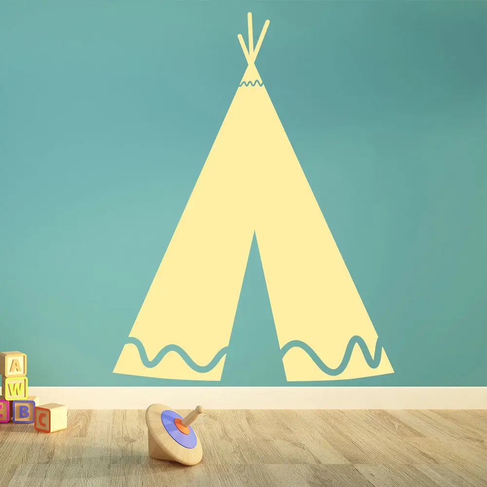 Indian Tent Wall Stickers Removable Vinyl Wall Decal Play Room Wall Stickers For Kids Room Home Decoration Vinilos Pared SA351