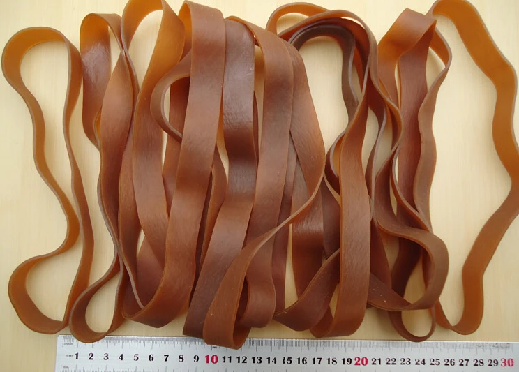 Width 2cm Extra Large Brown Elastic Rubber Bands For Parcel Packing Packaging Office Supply