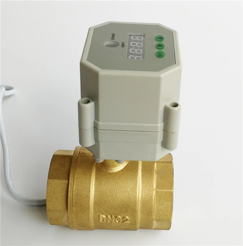 11/4'' time control electric valve full port AC110V-230V BSP/NPT thread, timer valve for auto water tank supply