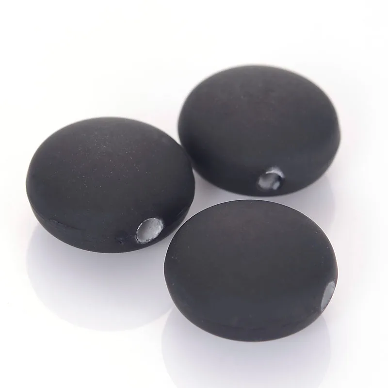 20 pezzi di gomma satinata di alta qualità Color caramella perline di gomma acrilica Neon opaco piatto tondo distanziatore branelli allentati per la fabbricazione di gioielli