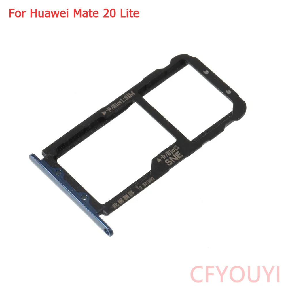 5pcs/lot New Dual SIM Card Tray Slot Holder Adapter SIM Holder Slot Tray For Huawei Mate 20 Lite