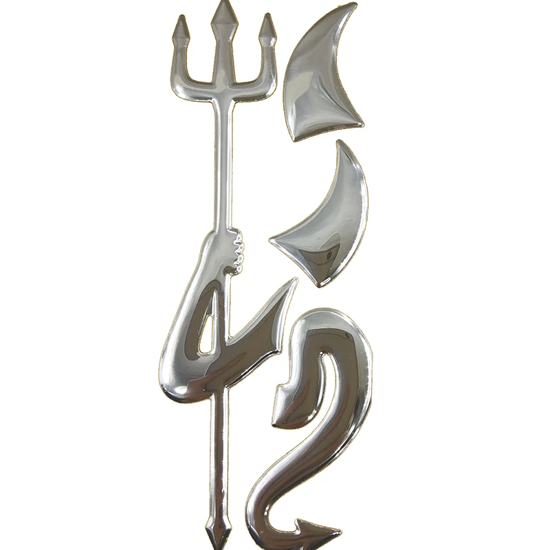 Cool Devil 3D Car Sticker Auto Styling Decoration Decal Soft PVC Chromed Emblem Badge Car Logo Sticker
