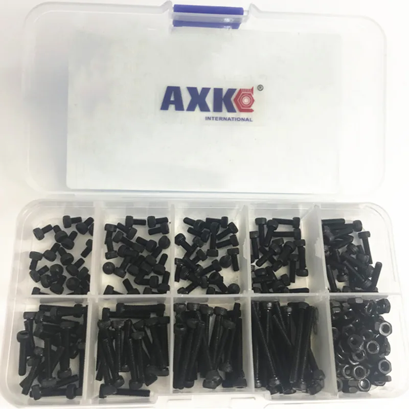 

Allen Bolts Socket Cap Screws Axk Carbon Steel Din912 Machine 280pcs M2.5 With Sex Cuts Assortment Grade12.9 High Tensile