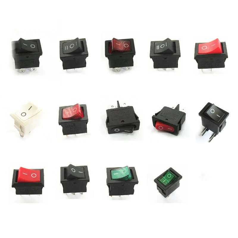 KCD1 Water Dispenser Rocker Switch 2 3 6 Pin 2 3 Level OFF-ON Multiple Colour Multifunctional Led TV Electric Accessories