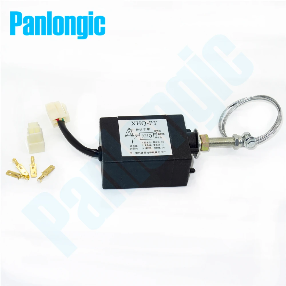 XHQ-PT 12V Power On Pull Type Diesel Engine Parts Stop Solenoid for Generator Spare Parts