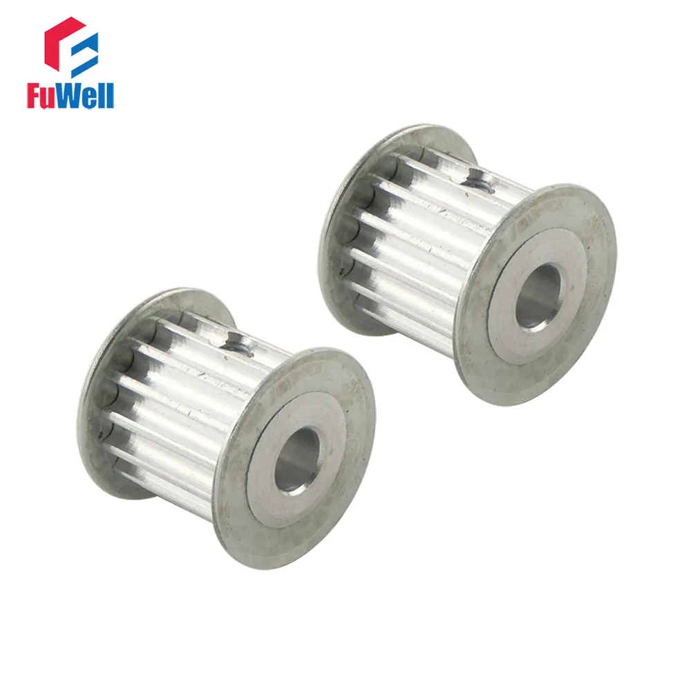 

2pcs HTD5M 12T Timing Pulley 5/6/6.35/8/10mm Bore Toothed Belt Pulley 5mm Pitch 16mm Width Aluminum Alloy Gear Wheel Pulley