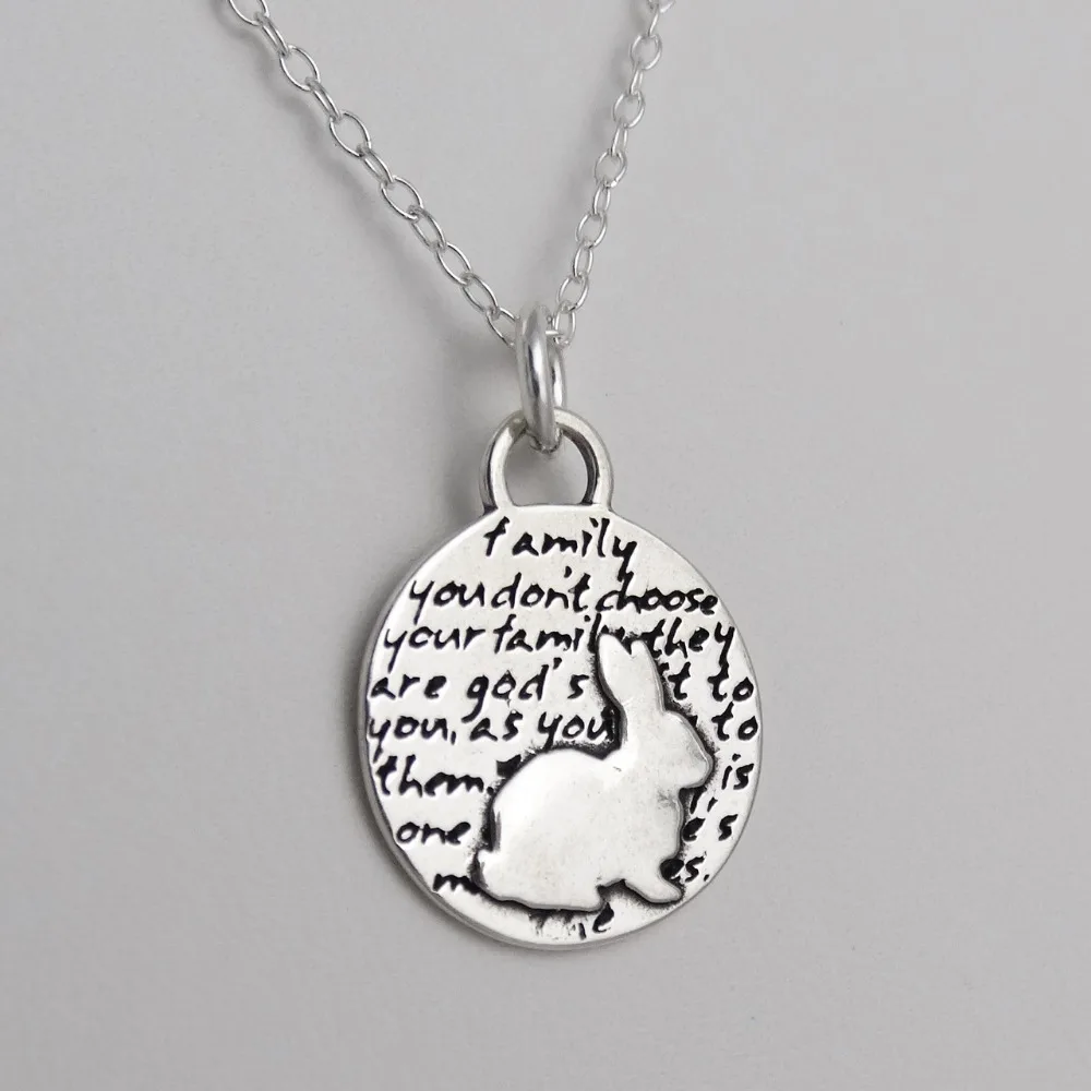 20pcs Inspirational Bunny Rabbit Charm Necklace 15mm