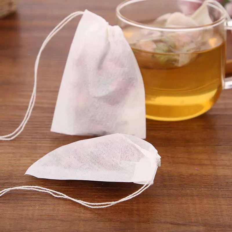 100Pcs 8X10cm Nonwovens Muslin Drawstring Reusable Bags Spices Herbs Tea Soaps New