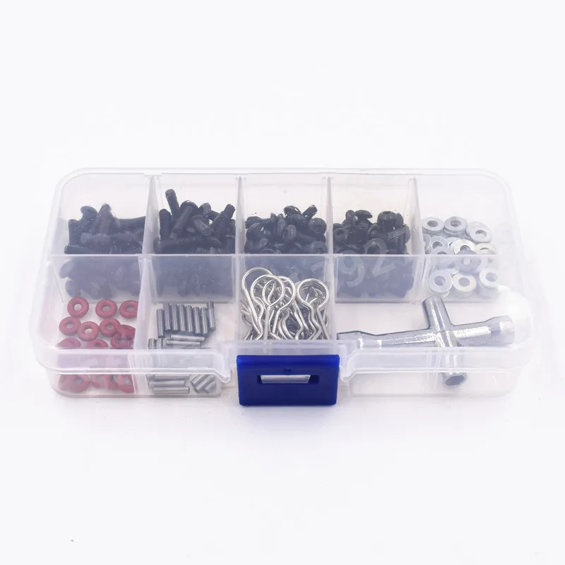 Plastic Box For Body Clips Screws M3 M6 M8 M10 M12 Small Cross Sleeve 80132 Pins O-Ring Washer For RC Car Remote Control Cars