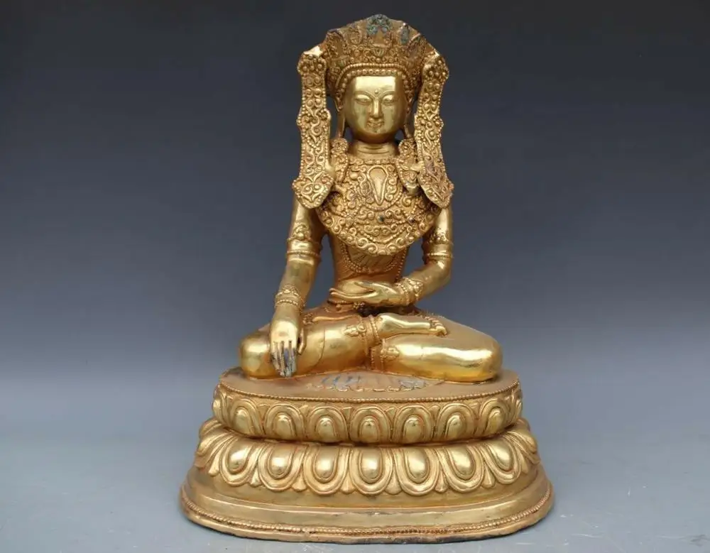 

Тибетский медный Бронзовый Kwan-yin Avalokitesvara Guanyin статуя Будды Бодхисаттва